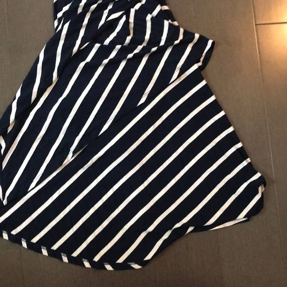 Aqua strapless dress. HighLow - Picture 4 of 4